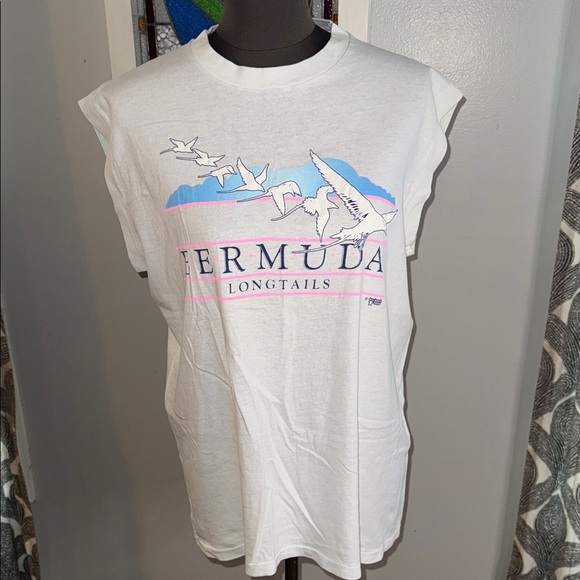 Vintage Single Stitch Bermuda Sleeveless TShirt SZ XL - Picture 1 of 7
